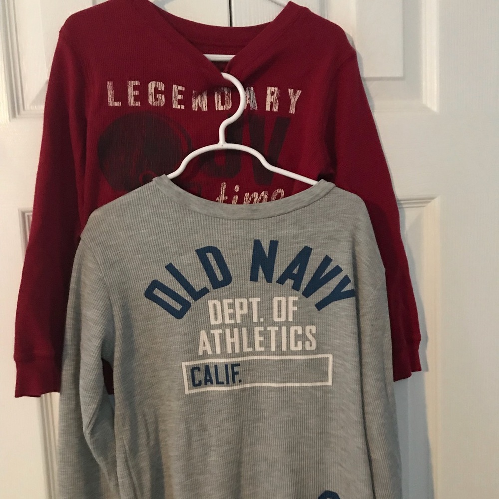 Boys size 5/6 shirts. One Old Navy, one Carter’s.